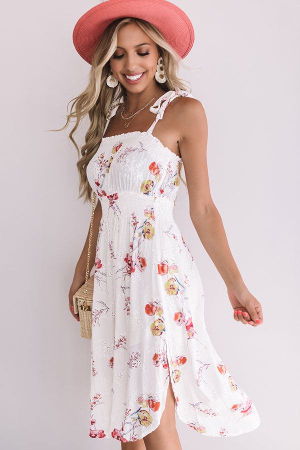 Bellinis By The Coast Eyelet Midi Image - 3