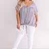 Hey, Happy Hour Stripe Top in Lavender Curves Image - 1