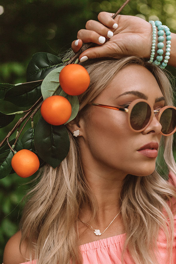 Kendra Scott Tessa Gold Stud Earrings in Iridescent Drusy Image - 1