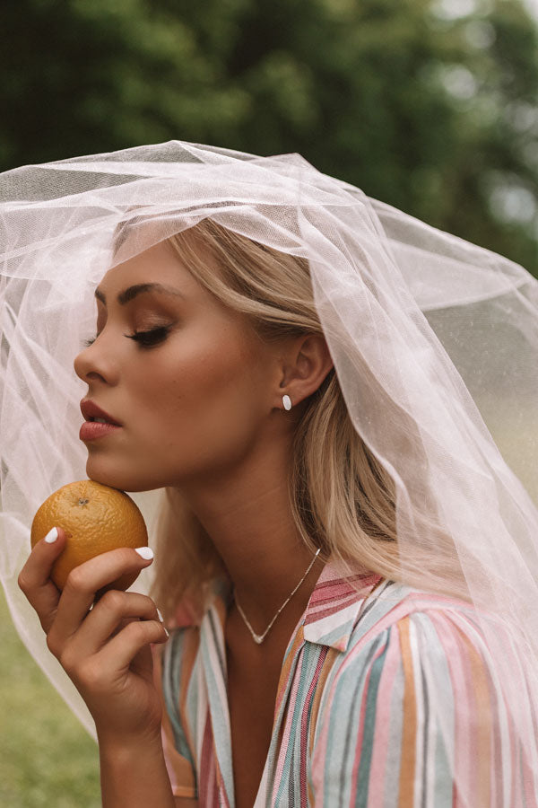 Kendra Scott Barrett Stud Earrings in Bright Silver Image - 1