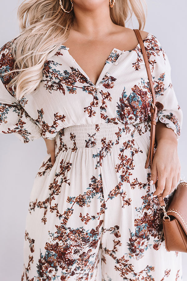 Gifted And Gorgeous Floral Jumpsuit Curves Image - 3
