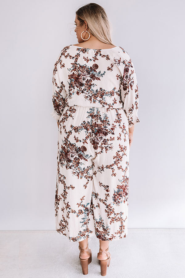 Gifted And Gorgeous Floral Jumpsuit Curves Image - 4