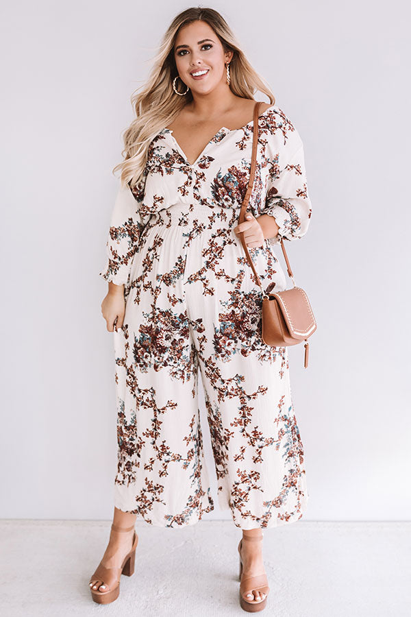 Gifted And Gorgeous Floral Jumpsuit Curves Image - 2
