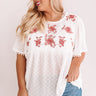 Brunch And Bliss Embroidered Babydoll Top in White Curves Image - 1