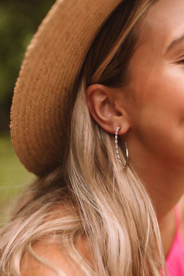 Veronica Hoop Earrings in Silver