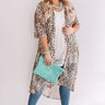 Dare To Dream Leopard Duster In Brown Curves Image - 1