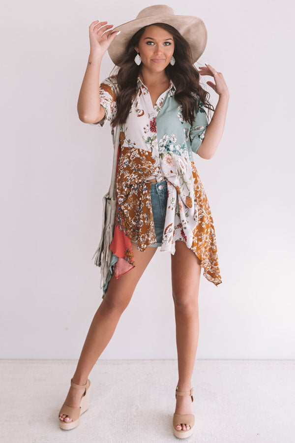 Rose Colored Kisses Floral Babydoll Top Image - 1