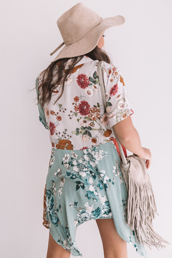 Rose Colored Kisses Floral Babydoll Top Image - 5