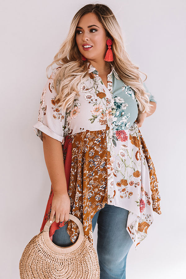 Rose Colored Kisses Floral Babydoll Top  Curves Image - 2