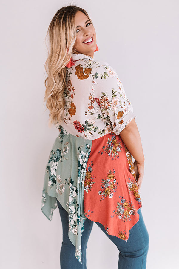 Rose Colored Kisses Floral Babydoll Top  Curves Image - 3