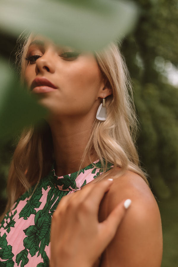 Kendra Scott Marty Gold Drop Earrings in Slate Cat's Eye Image - 2