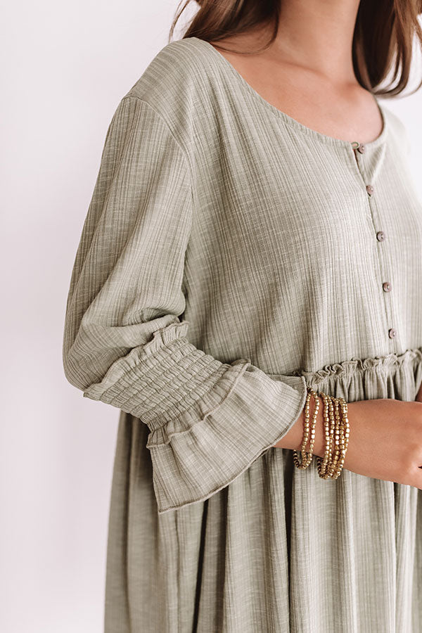 Fingers Crossed Babydoll Dress In Pear Image - 5