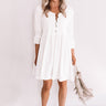 Fingers Crossed Babydoll Dress In Ivory Image - 1