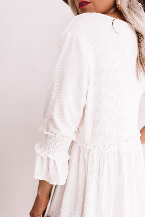 Fingers Crossed Babydoll Dress In Ivory Image - 5