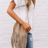 Spanish Coast Fringe Crossbody In Taupe Image - 1