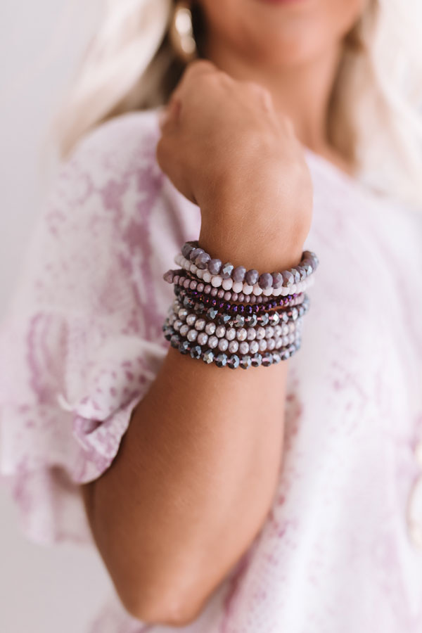 Better In L.A Bracelet Set In Royal Plum Image - 1