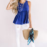 Sugar And Spritzers Babydoll Top In Royal Blue Image - 1