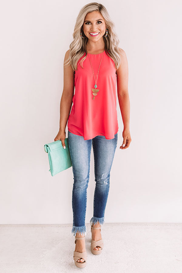 Suncatcher Shift Tank In Raspberry Image - 4