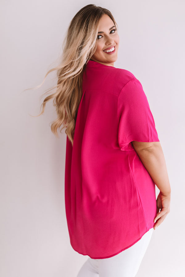 Good Feelings Shift Top In Hot Pink Curves Image - 4