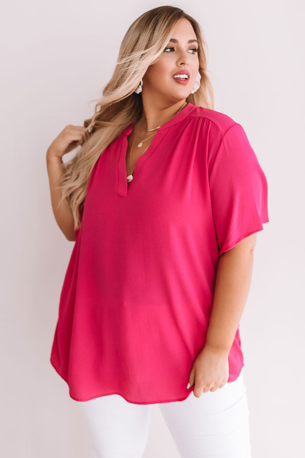 Good Feelings Shift Top In Hot Pink Curves Image - 2