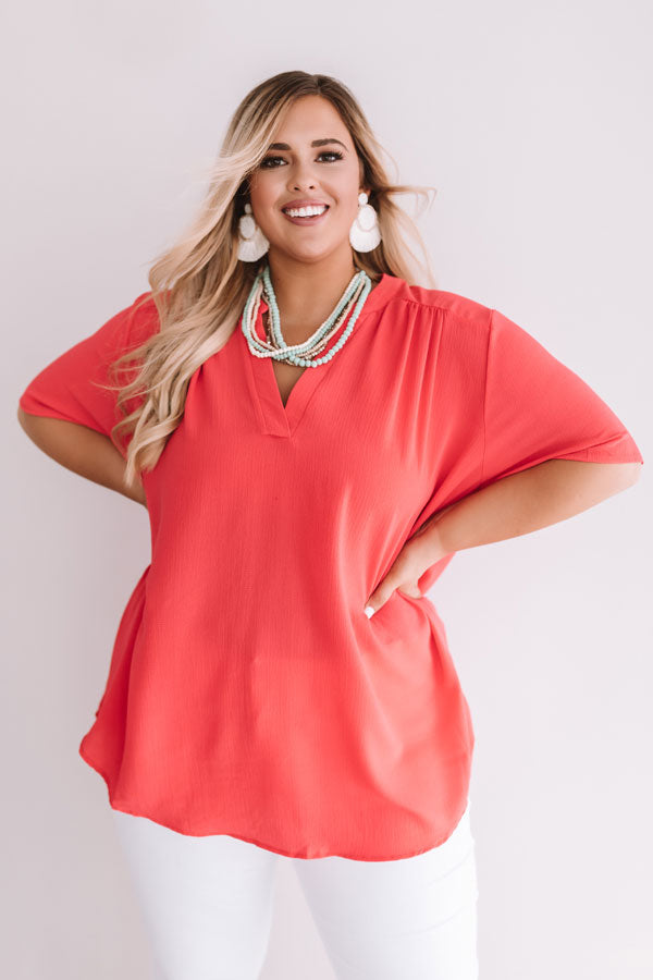 Good Feelings Shift Top In Raspberry  Curves Image - 3