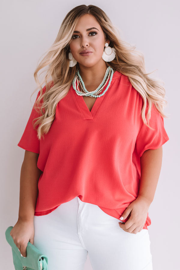 Good Feelings Shift Top In Raspberry  Curves Image - 2