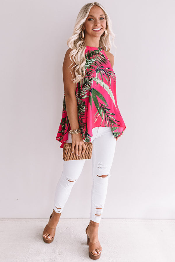 Haute Tropics Floral Shift Top Image - 4