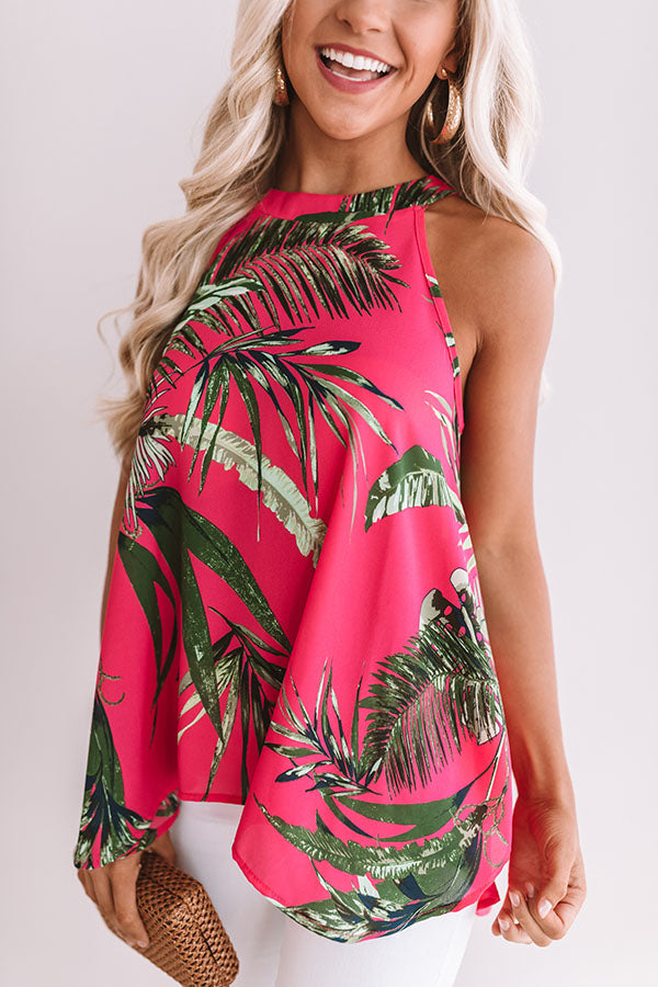 Haute Tropics Floral Shift Top Image - 3