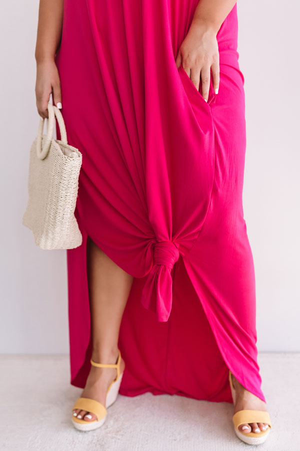 Just My Type T-Shirt Maxi In Hot Pink Curves Image - 1