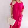 Just My Type T-Shirt Maxi In Hot Pink Curves Image - 1