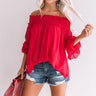 Wine And Sunshine Off Shoulder Top In Rose Image - 1