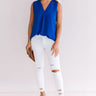 Under The Boardwalk Shift Tank In Royal Blue Image - 1