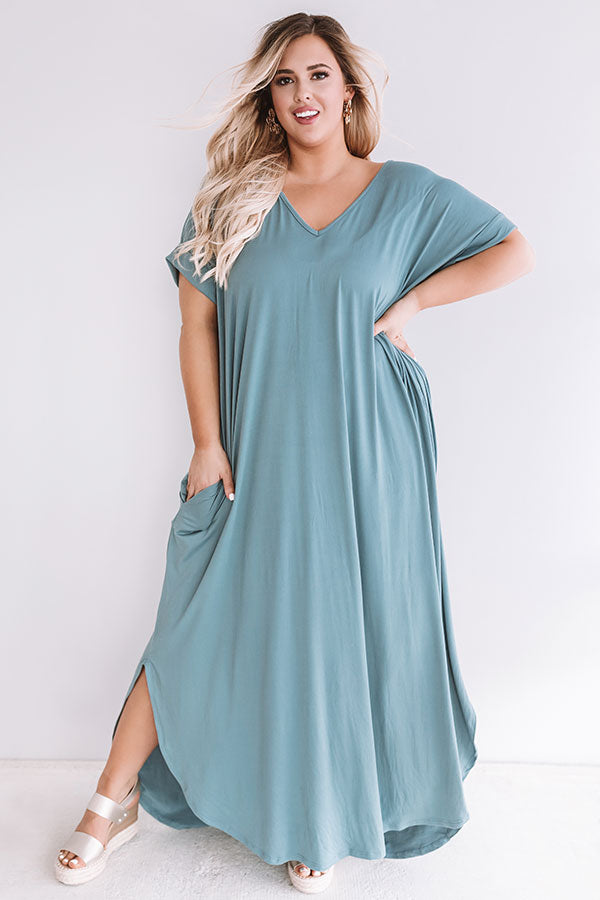 Just My Type T-Shirt Maxi In Light Slate  Curves Image - 1