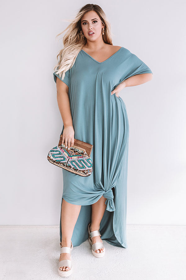 Just My Type T-Shirt Maxi In Light Slate  Curves Image - 1