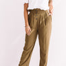 The Fletcher High Waist Trousers In Martini Olive Image - 1