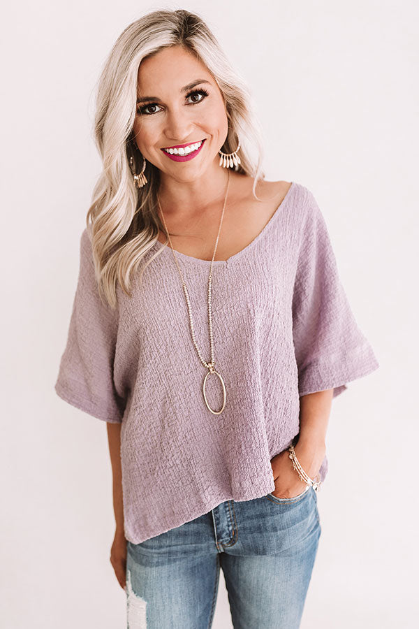 Secret Crushes Shift Top In Lavender Image - 2