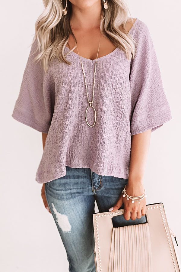 Secret Crushes Shift Top In Lavender Image - 3