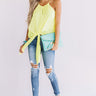Love And Limoncello Tie Tank In Yellow Image - 1