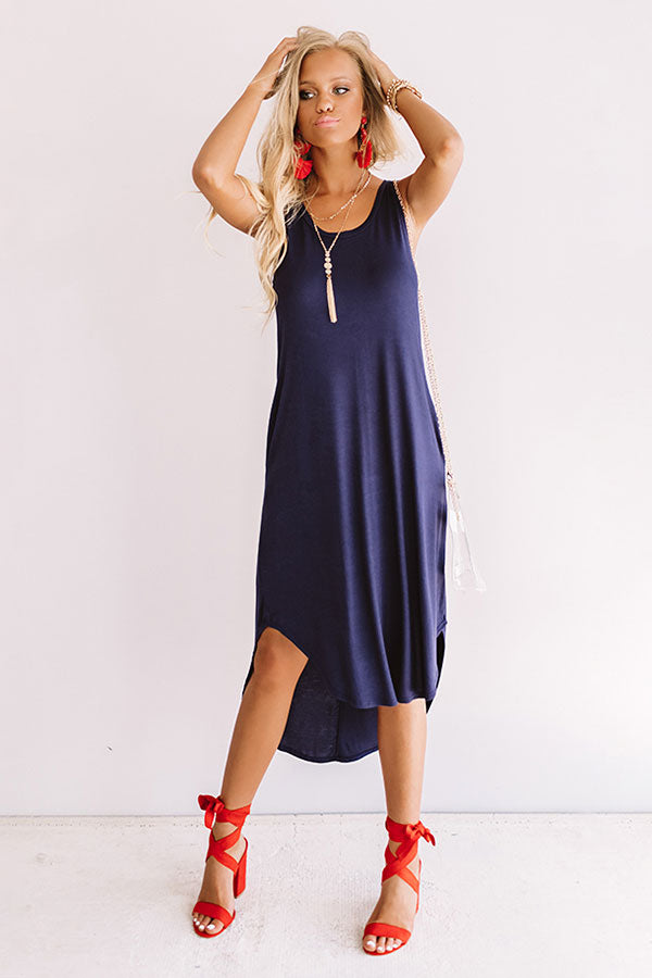 Southern Simplicity Midi In Navy Image - 1