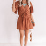 Knot In A Million Years Romper In Camel Image - 1