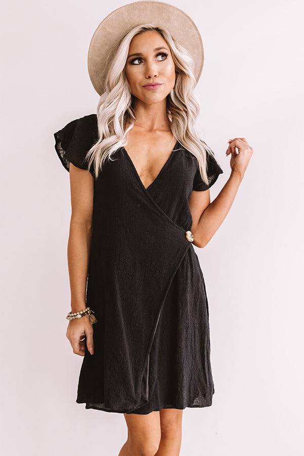 Weekend Wrap Up Dress In Black Image - 4
