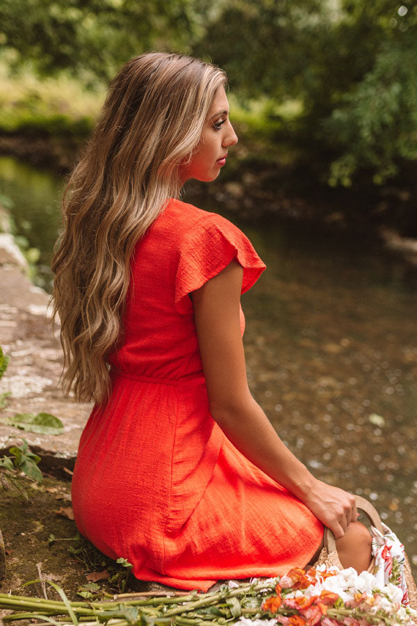 Weekend Wrap Up Dress In Scarlet Image - 5