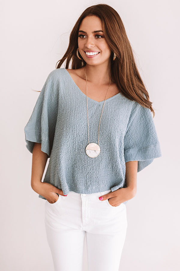 Secret Crushes Shift Top In Aqua Image - 1