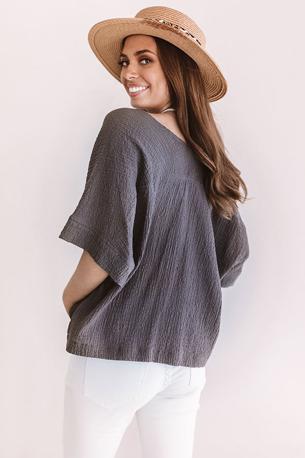 Secret Crushes Shift Top In Royal Plum Image - 5