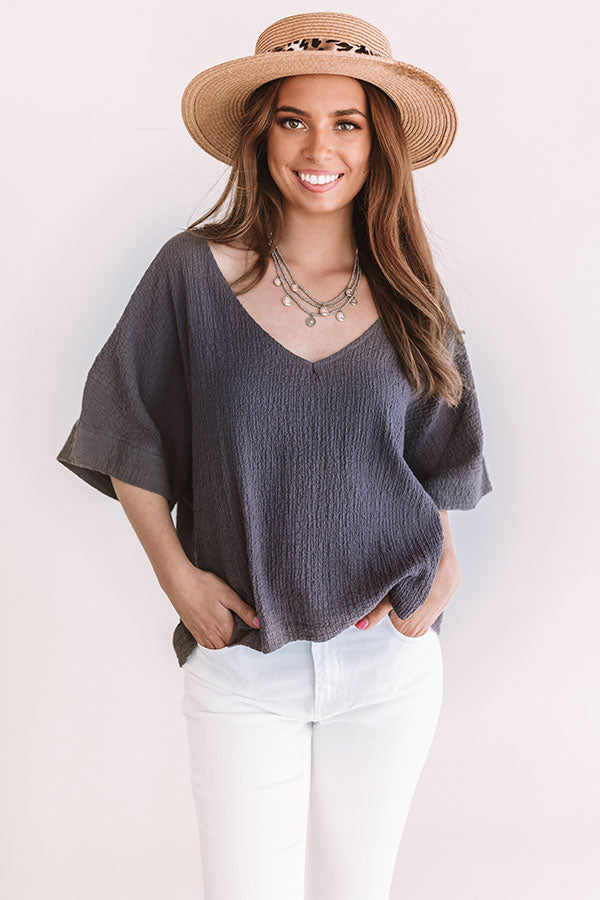 Secret Crushes Shift Top In Royal Plum Image - 4