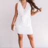 Party On Deck Front Tie Dress In White Image - 1