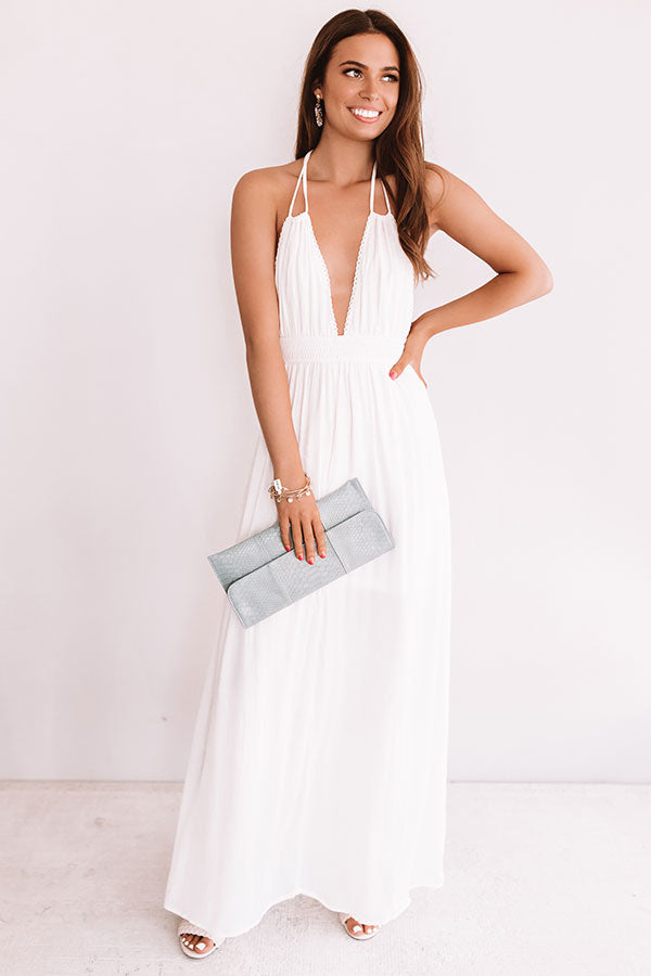 Two Steps And Twirls Halter Maxi In Cream Image - 1