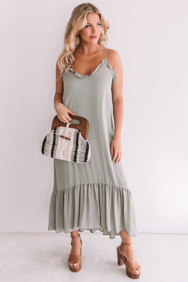 Your'e My Sweetheart Midi In Sage Image - 1