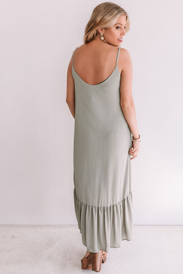 Your'e My Sweetheart Midi In Sage Image - 4