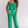 London Love Story Jumpsuit In Green Image - 1